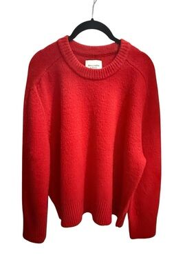 Abercrombie & Fitch The A&F Madeline Crew Sweater Vivid Red Crewneck Sweater M